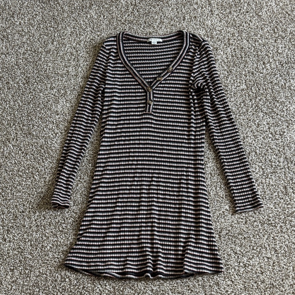 American Eagle Outfitters Striped Knit Mini Dress